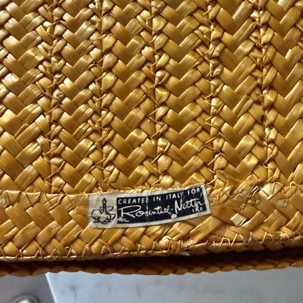 Vintage Rosenthal Netter Rattan Tissue Box Made in Italy